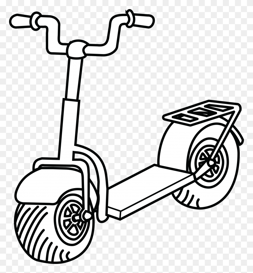 4000x4330 Free Clipart Of A Scooter - Scooter Clipart
