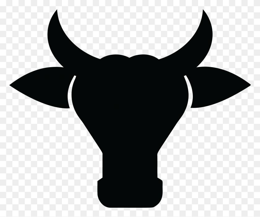 4000x3289 Free Clipart Of A Silhouetted Cow Head - Show Cattle Clip Art