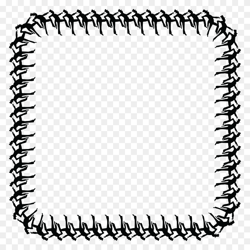 4000x4000 Free Clipart Of A Square Border Of Men Dancing - Square Frame Clipart
