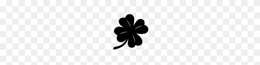 150x150 Free Clipart Of A St Paddys Day Solid Green Shamrock Four Leaf - Shamrock Clipart Black And White