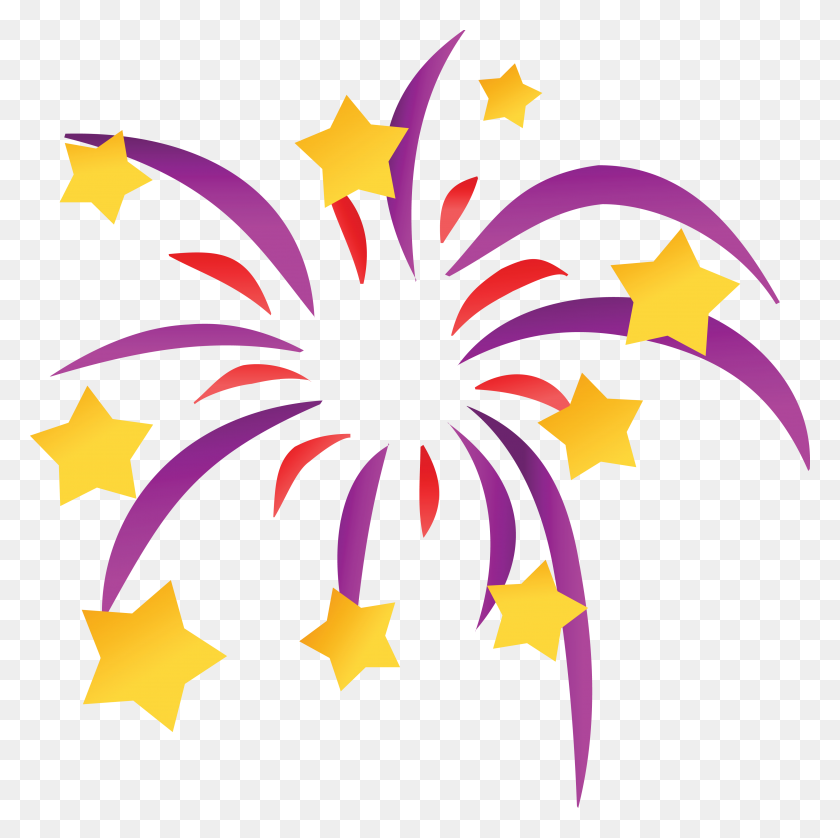 4000x3990 Free Clipart Of A Starry Firework - Firecracker PNG