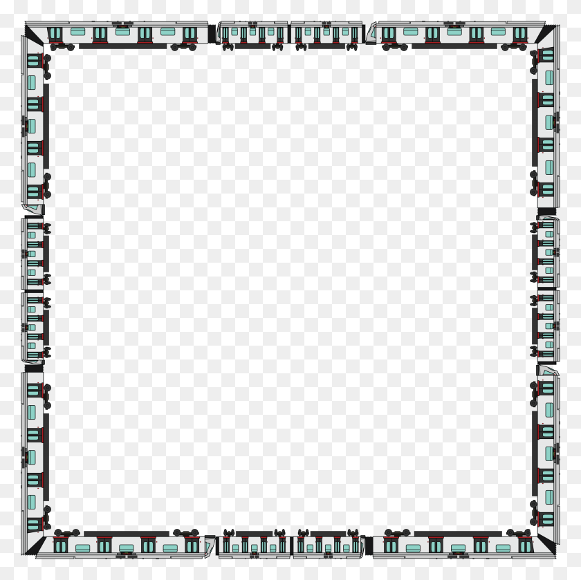 4000x4000 Free Clipart Of A Train Border - Rainbow Border PNG