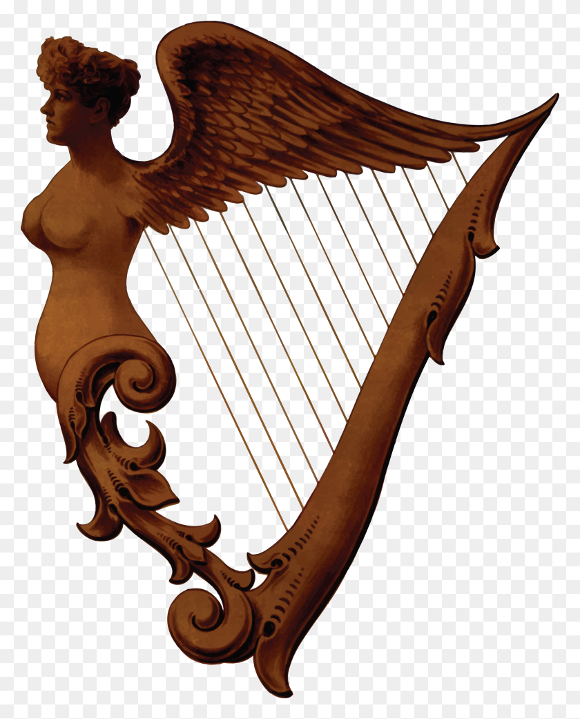 4000x5033 Free Clipart Of An Irish Harp - Irish Clip Art Free