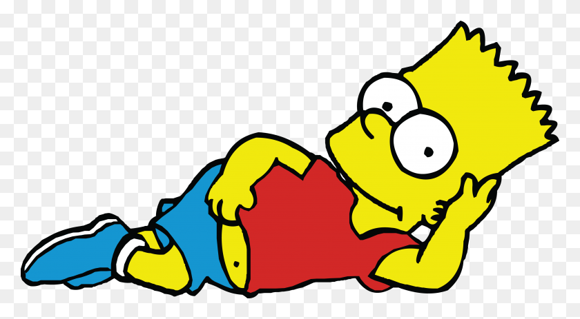 4000x2068 Free Clipart Of Bart Simpson - Overweight Clipart
