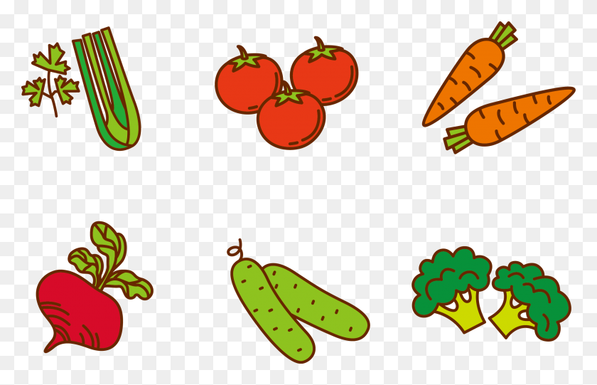 2507x1547 Free Clipart Of Cartoon Vegetables For Clip Art - Vegetables Clipart Images