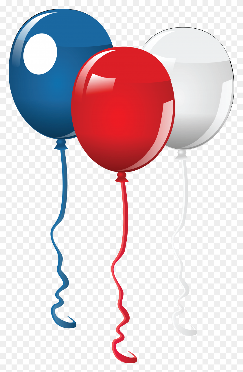 4000x6288 Free Clipart Of Fourth Of July Party Balloons - July Fourth Clip Art