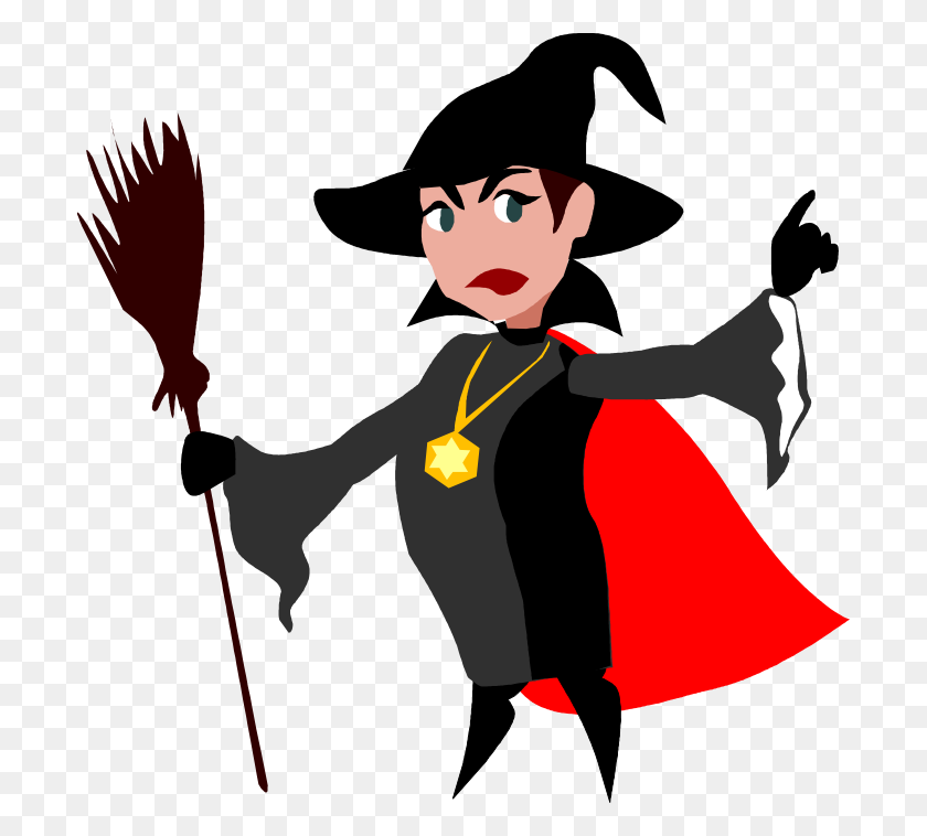 700x698 Free Clipart Of Halloween Witches - Slinky Clipart