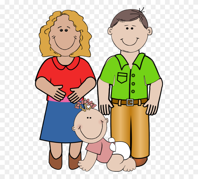 543x700 Free Clipart Of Pregnant Women, New Mothers And Families - Parent And Child Holding Hands Clipart