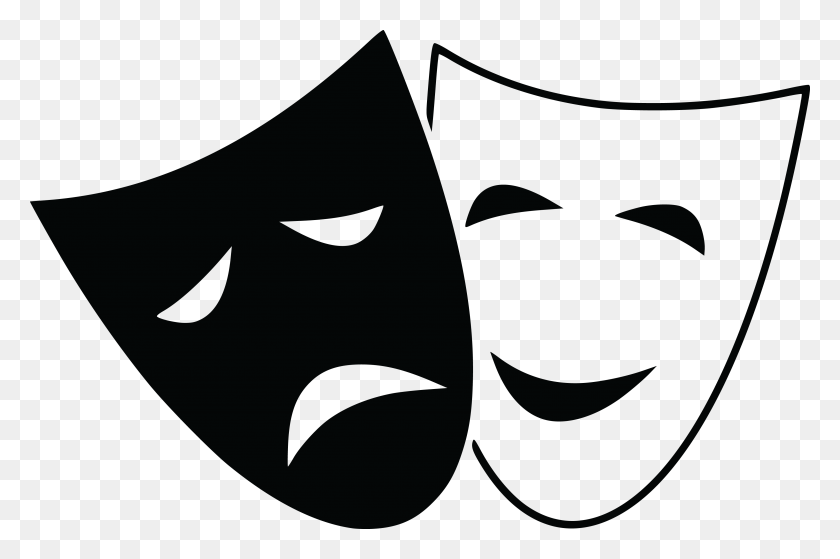 4000x2563 Free Clipart Of Theater Masks - Theater Lights Clipart
