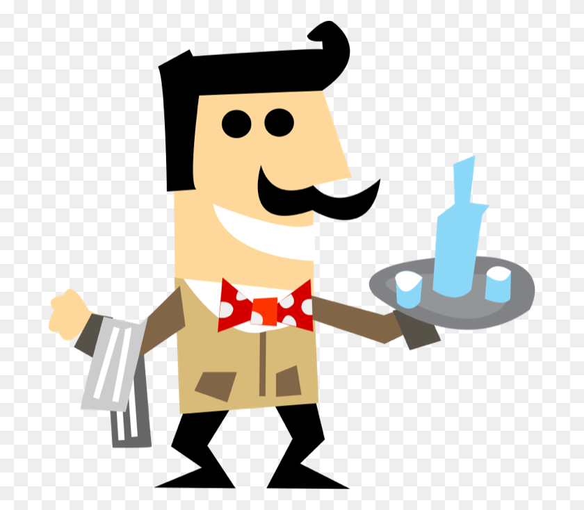 700x674 Free Clipart Of Waiters, Waitresses And Bartenders - Clip Art Waiter