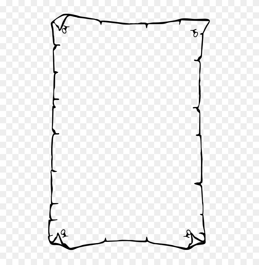 566x800 Free Clipart Old Paper Border Jules - Paper Border Clipart
