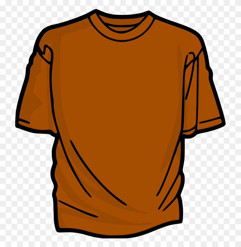 734x800 Free Clipart Orange T Shirt Kuba - Clipart Para Camisetas