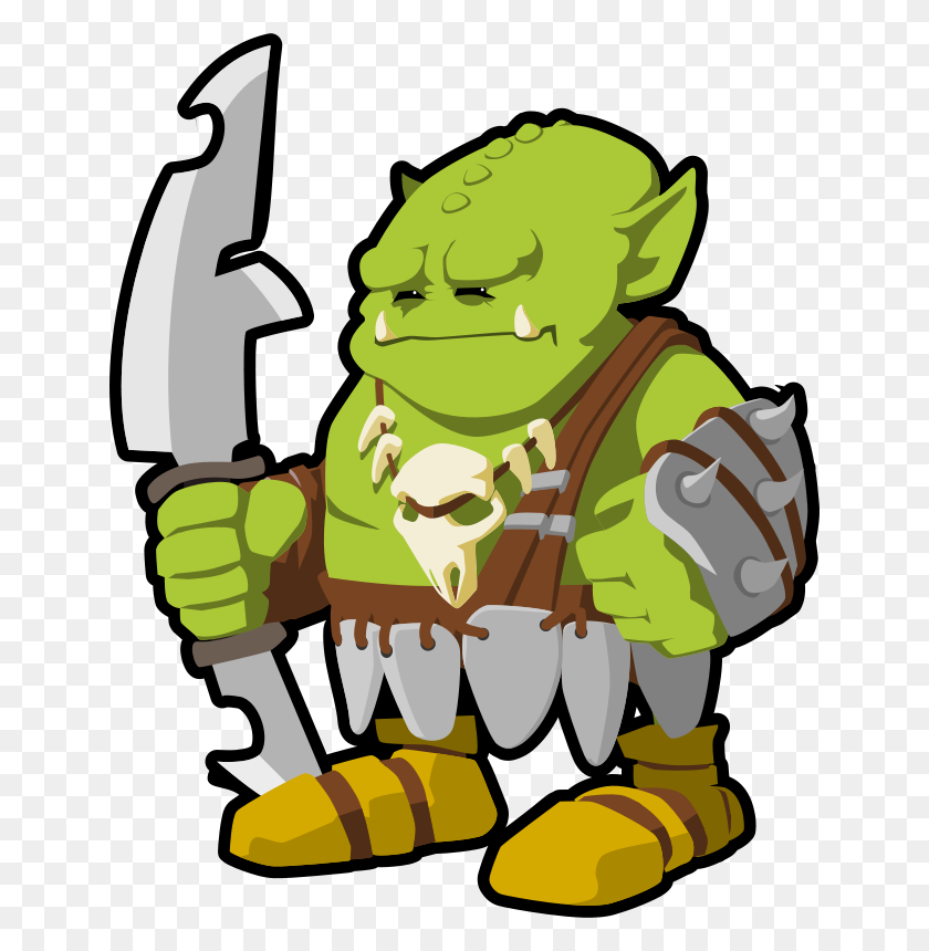 642x800 Free Clipart Orc Warrior Tzunghaor - Orc Clipart
