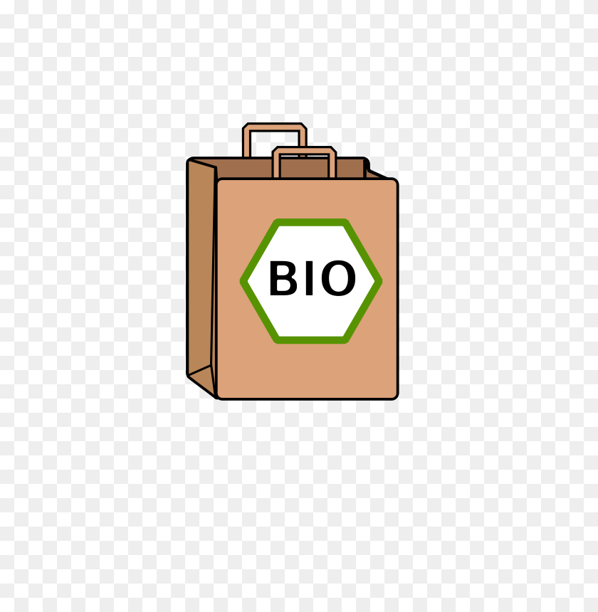 566x800 Free Clipart Organic Bag - Органический Клипарт