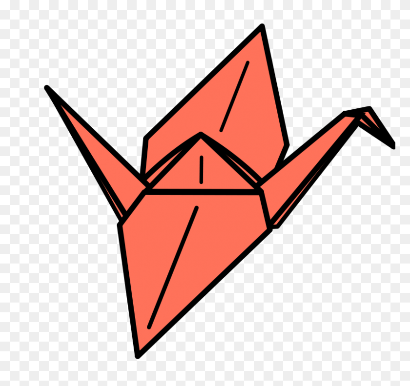800x750 Free Clipart Origami Crane Tavin - Origami Clipart