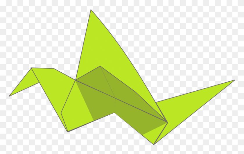800x483 Free Clipart Origami Flying Bird Iyo - Origami Clipart