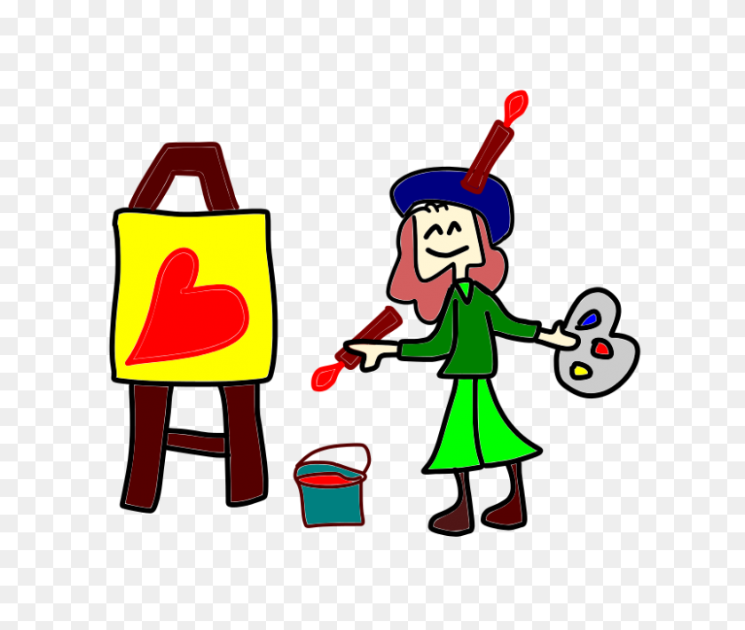 800x667 Free Clipart Painter With A Picture Loveandread - Free Painter Clipart