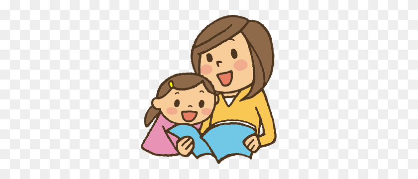 273x300 Free Clipart Parent Reading To Child - Parent Child Clipart