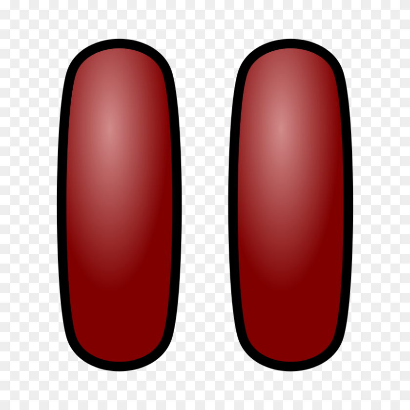 800x800 Free Clipart Pause Button, Red, For Media Player - Pause Clipart