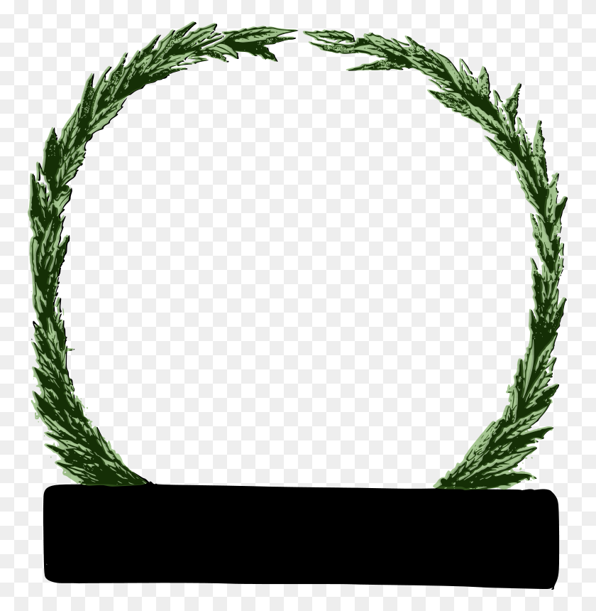 761x800 Free Clipart Peace Wreath - Green Wreath Clipart