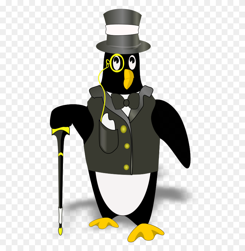 538x800 Free Clipart Penguin In Tux - Tuxedo Clipart