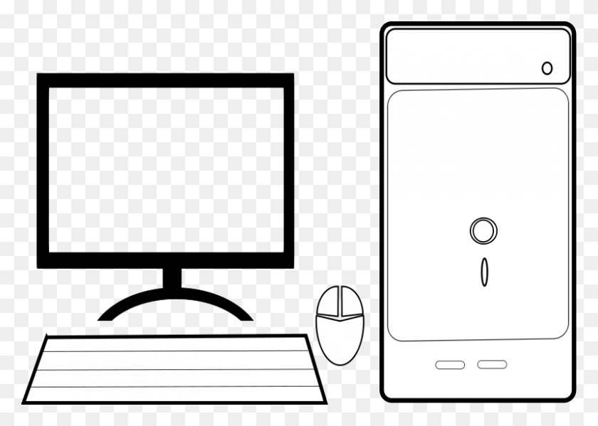 800x553 Free Clipart Personal Computer Nrajthiluck - Personal Computer Clipart