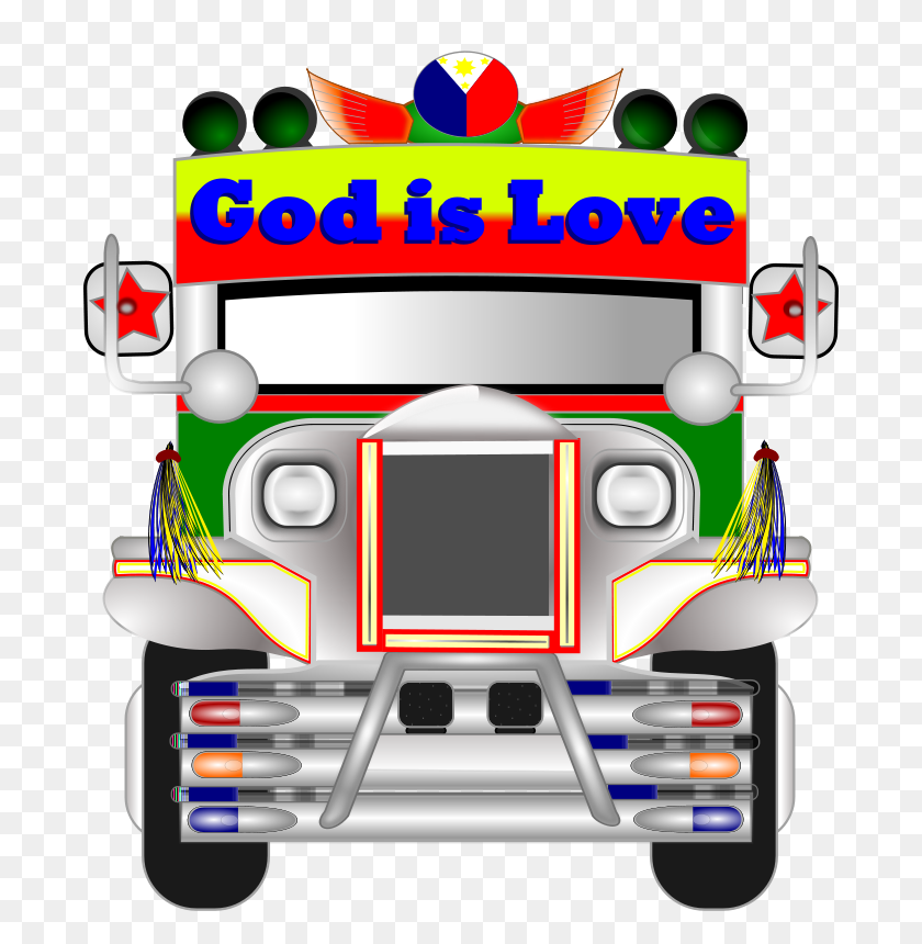 688x800 Free Clipart Philippine Jeepney Wsnaccad - Dios Es Amor Clipart