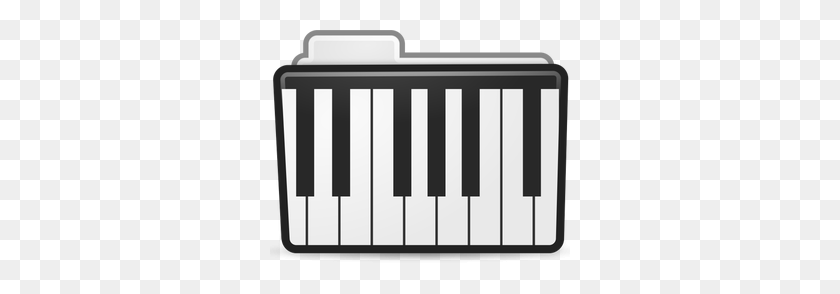 300x234 Клавиатура Free Clipart - Фортепианный Клипарт Черно-Белый