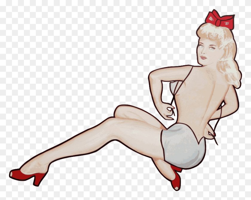 800x625 Free Clipart Pin Up Girl Gustavorezende - Pin Up Girl PNG
