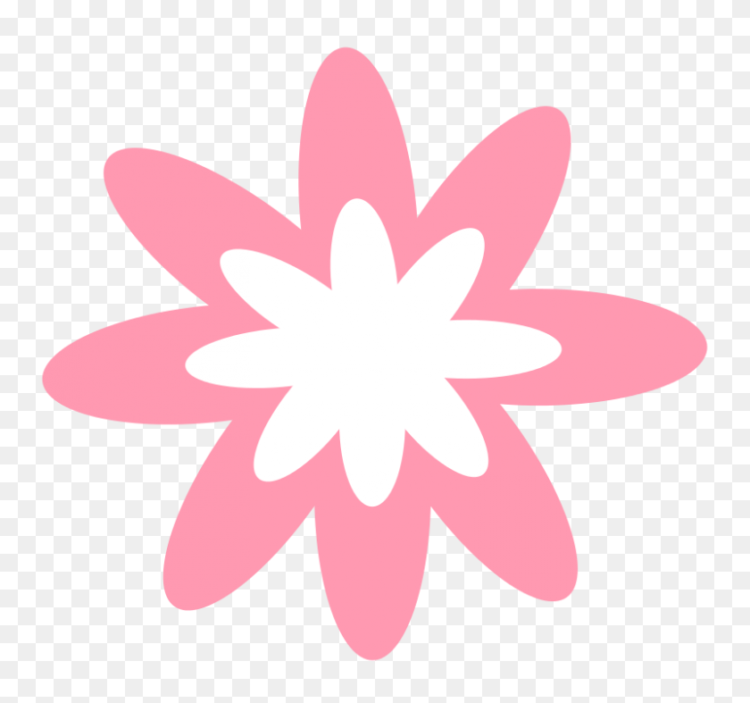 800x746 Free Clipart Pink Burst Flower Scout - Diseño De Flores Png
