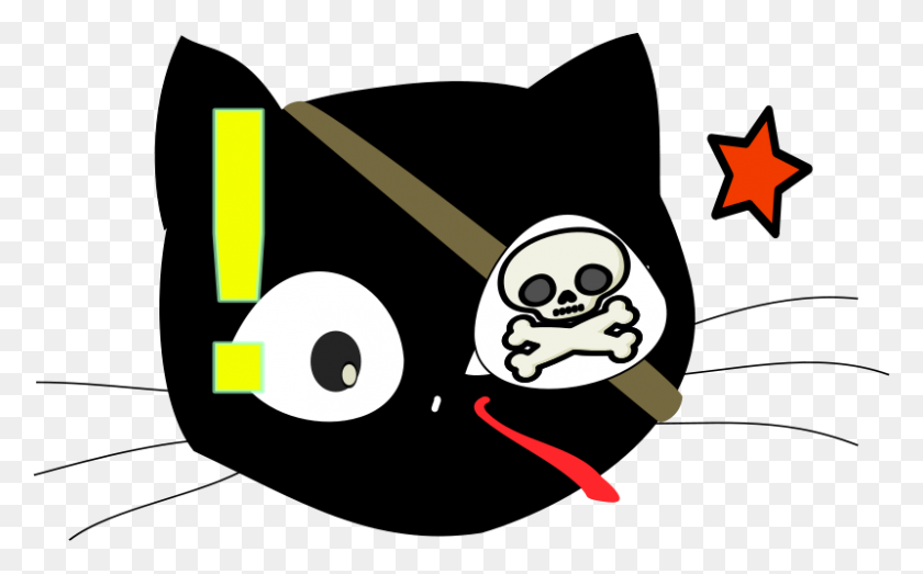 800x475 Free Clipart Pirate Cat Antontw - Pirate Face Clipart