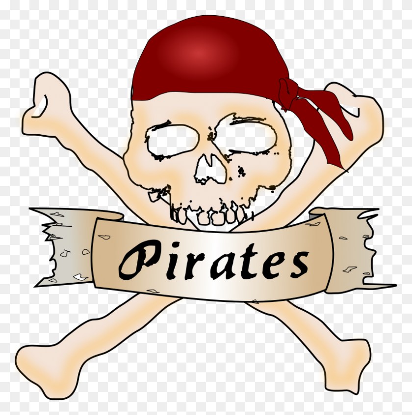 792x800 Free Clipart Pirate Skull Chrisdesign - Pirate Clipart Free