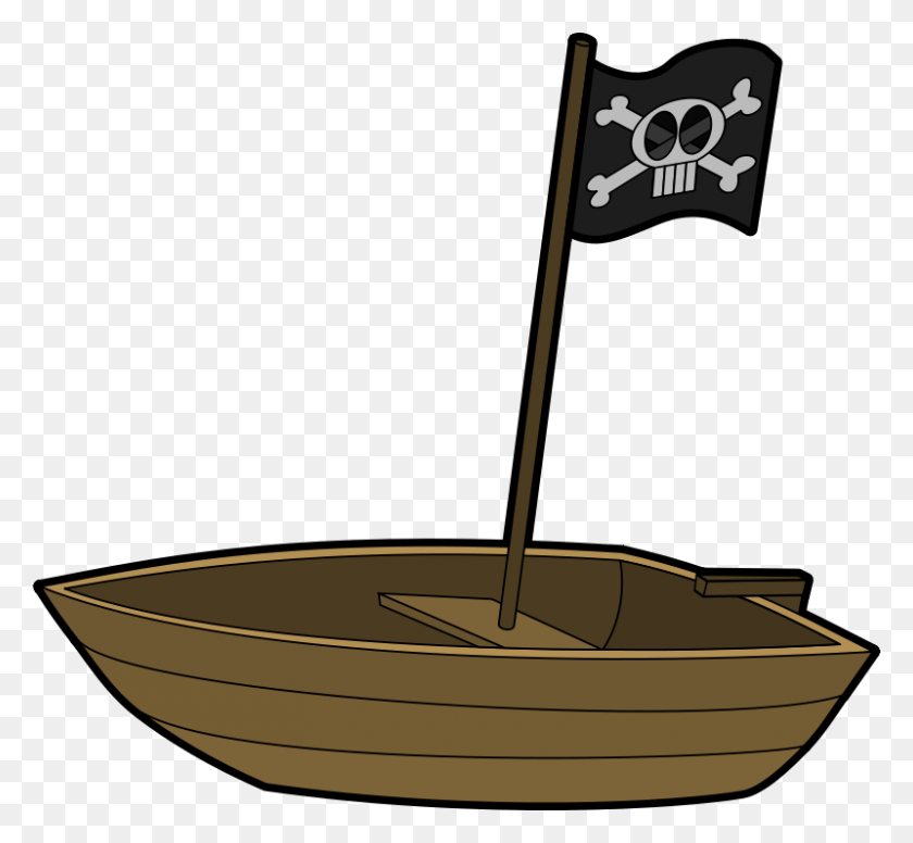 800x735 Бесплатный Клипарт Pirates Boat Yekcim - Пиратская Лодка Клипарт