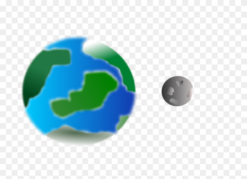 800x566 Free Clipart Planet With Moon Cprostire - Earth And Moon Clipart