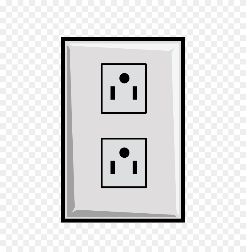 600x800 Free Clipart Power Outlet, Us Bnielsen - Electrical Outlet Clipart