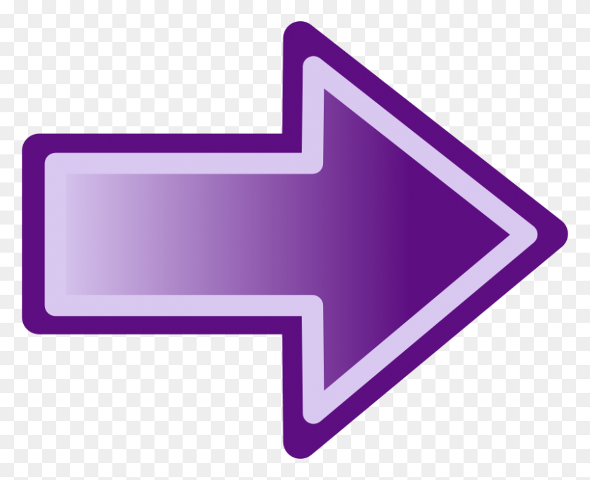 800x640 Free Clipart Purple Arrow Shape Jwalden - Clipart De Forma De Fútbol