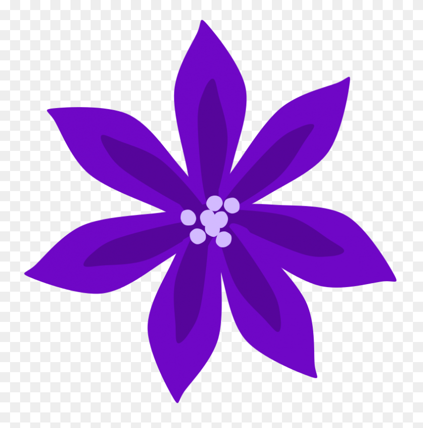 788x800 Free Clipart Purple Lily Scout - Lily Clipart