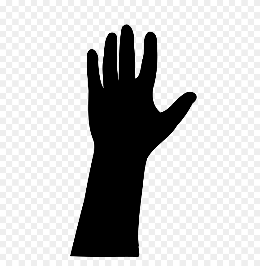 700x800 Free Clipart Raised Hand In Silhouette Dripsandcastle - Raise Hand Clipart