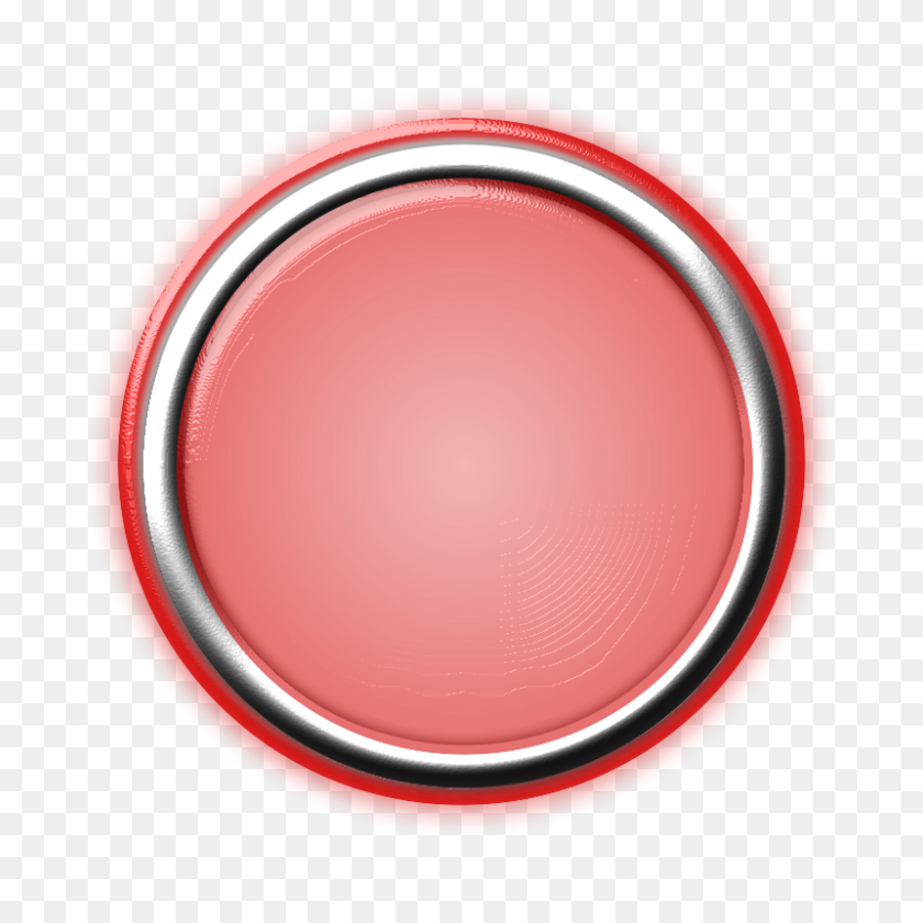 800x800 Бесплатный Клипарт Красная Кнопка С Внутренней Подсветкой И Светящейся Рамкой - Светящийся Круг Png