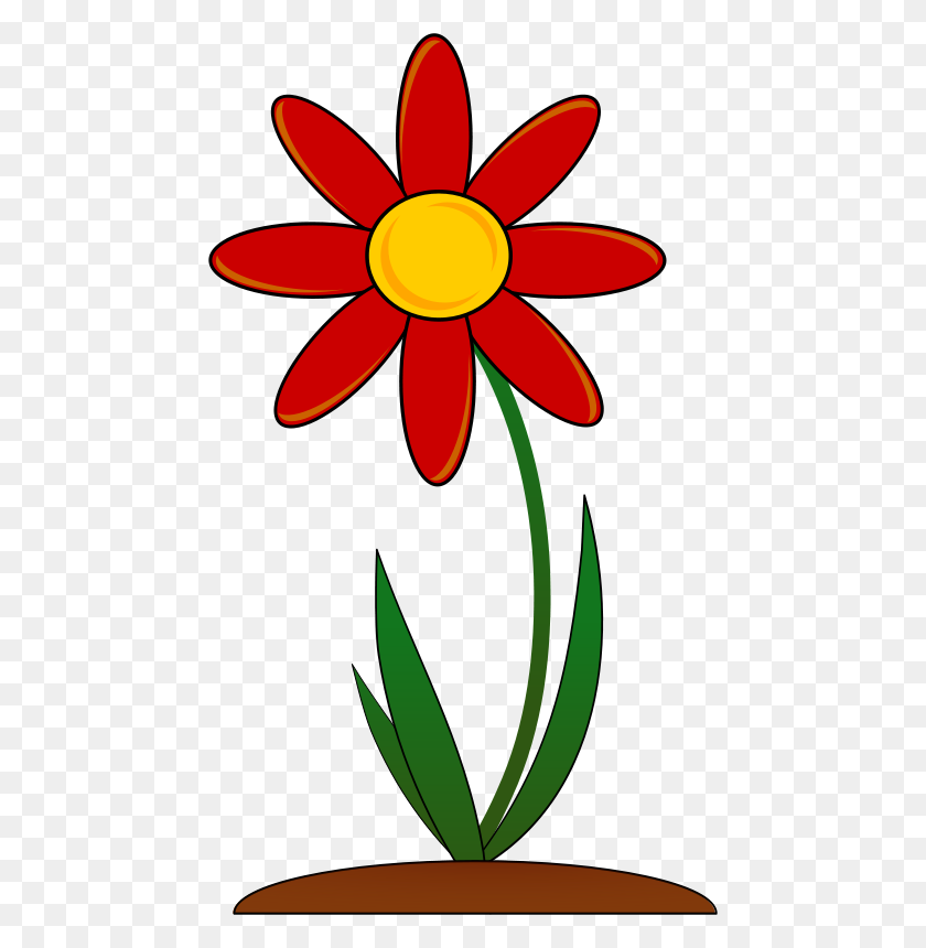 462x800 Free Clipart Red Flower Jean Victor Balin Clipart - Photography Clipart Free