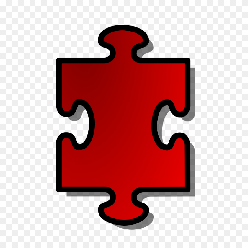 800x800 Free Clipart Red Jigsaw Piece Nicubunu - Free Clipart Puzzle Pieces