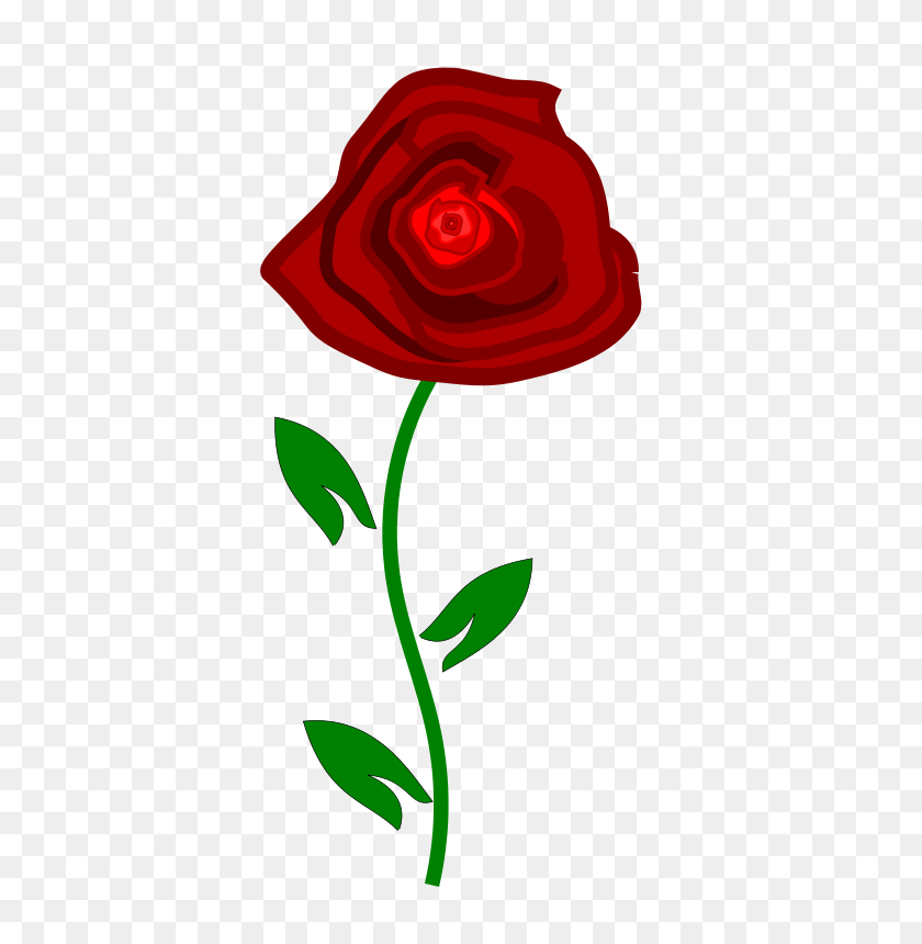 566x800 Free Clipart Red Rose - Free Rose Clipart