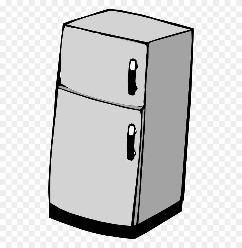 512x800 Free Clipart Refrigerator Greggrossmeier - Refrigerator Clipart Black And White