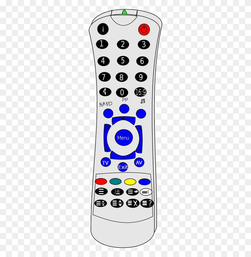 246x800 Free Clipart Remote Control Machovka - Tv Remote Clipart