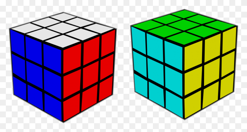 800x400 Free Clipart Rubik's Cube - Rubiks Cube Clipart