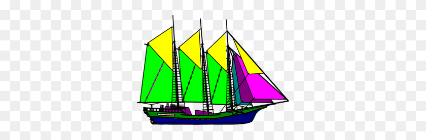 300x217 Free Clipart Sailing Boat - Yacht Clipart