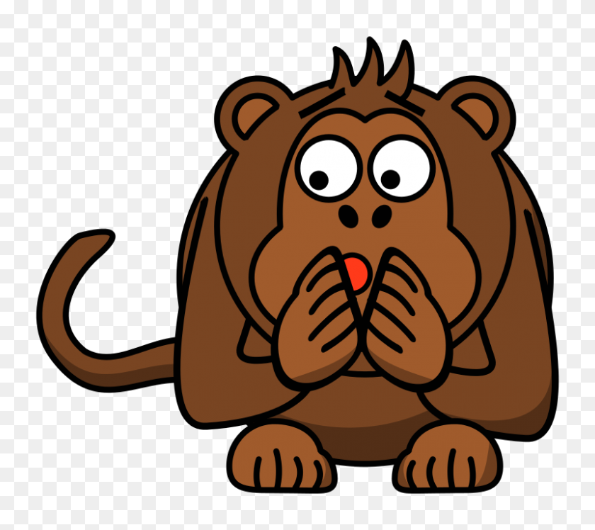 800x706 Free Clipart Scared Monkey Aidaivars - Free Groundhog Clipart