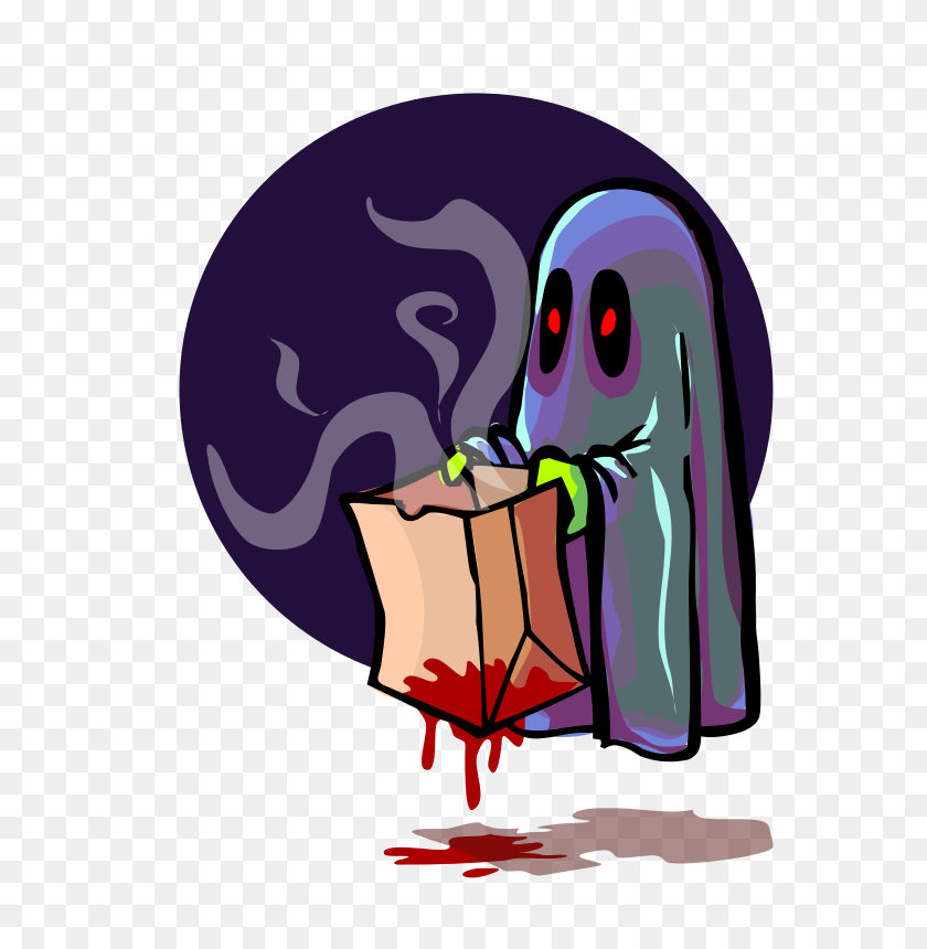 756x800 Free Clipart Scary Ghost Trick Or Treating Liftarn - Scary Ghost Clipart