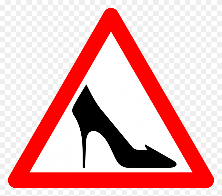 800x701 Free Clipart Shoe Traffic Sign Grin - Grin Clipart