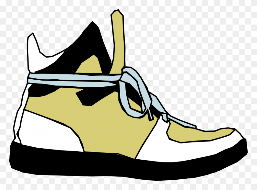 800x575 Free Clipart Sideview Sneaker Gingercoons - Road Side View Clipart